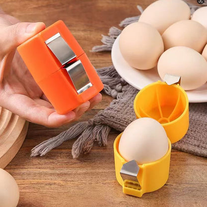 Kreativer Eieröffner mit integriertem Eierschneebesen