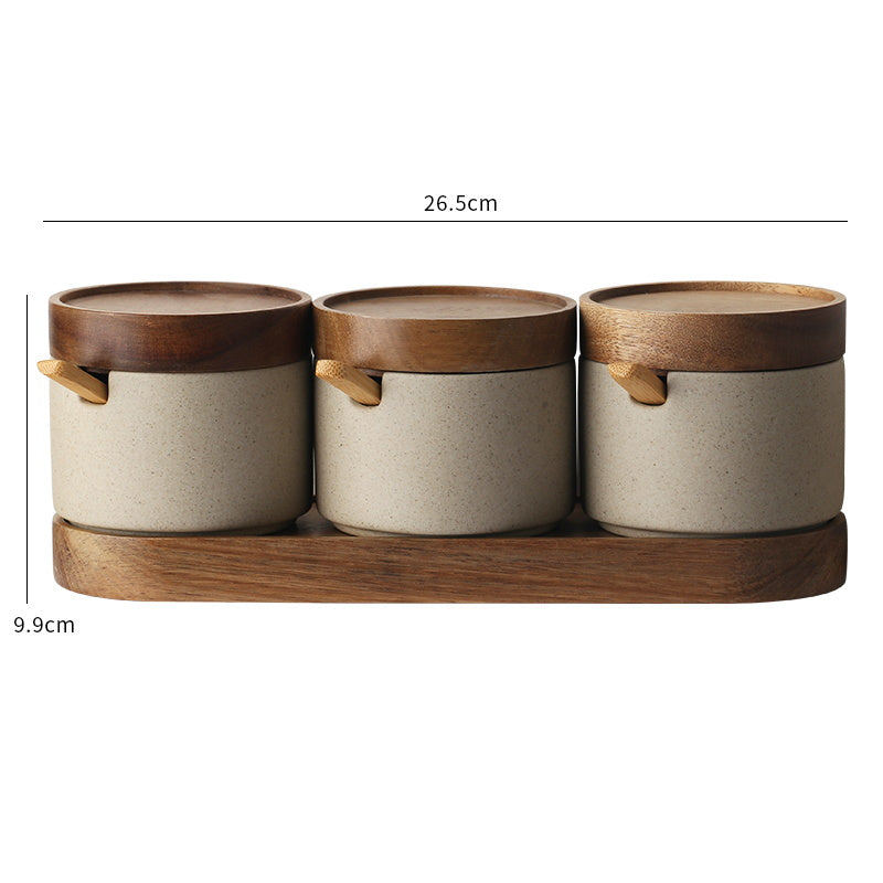 Japanisches Keramik-Gewürzschälchen-Set