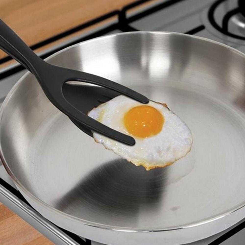 2-in-1 Greif- und Wendezange für Eier und Pfannkuchen