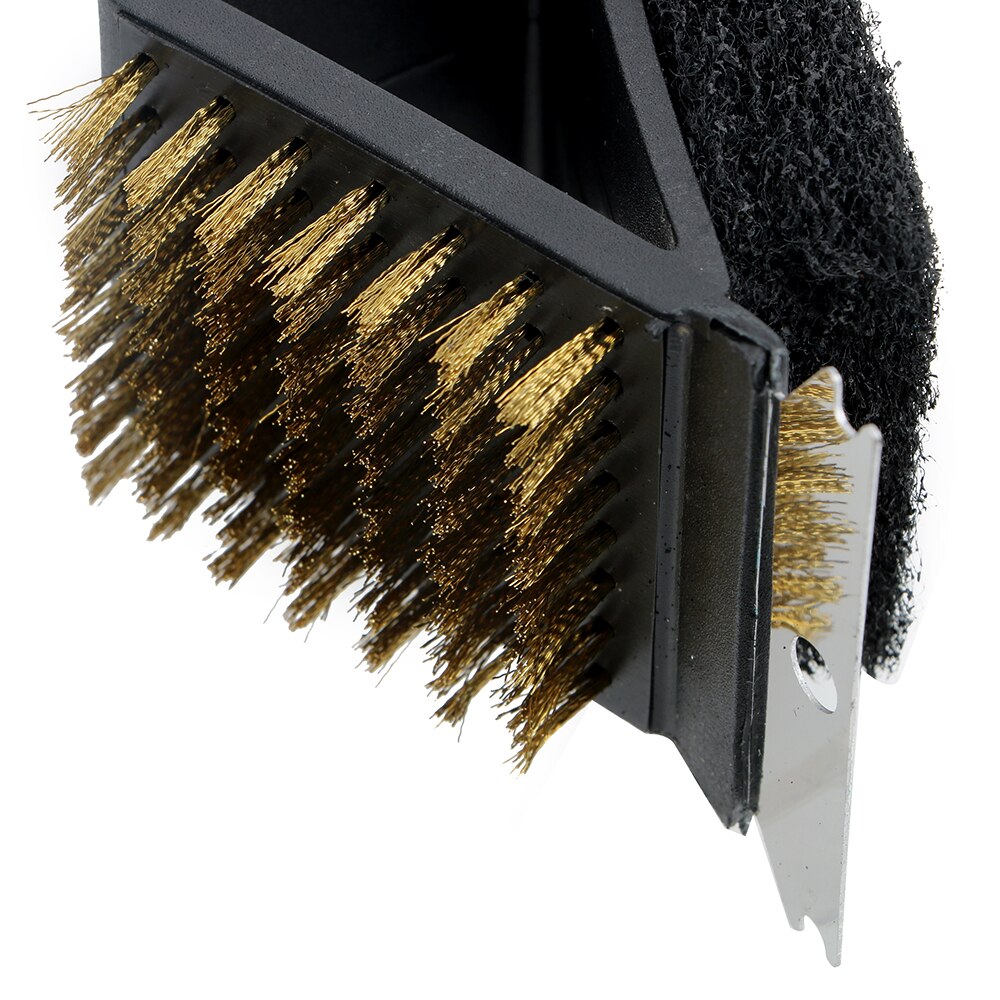 3-in-1 Grillreinigungsbürste mit langem Griff