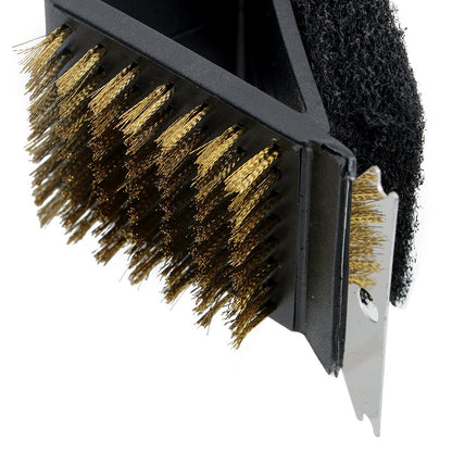 3-in-1 Grillreinigungsbürste mit langem Griff