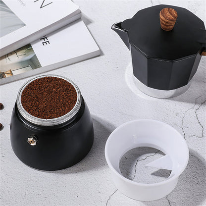 Espressokanne mit Pulverring-Spender