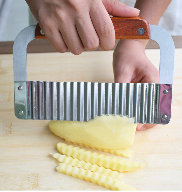 Edelstahl-Wellenmesser für Pommes Frites und Gemüse