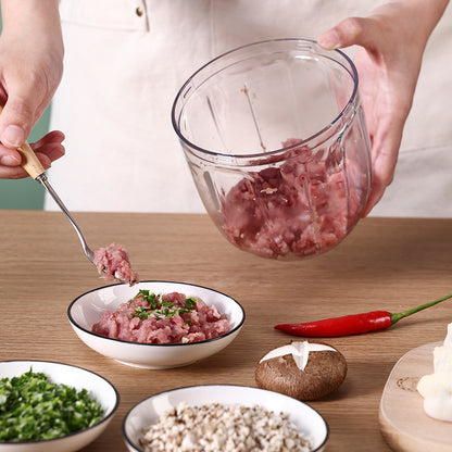 Manueller Multifunktions-Zerkleinerer mit Zugmechanismus für Fleisch und Knoblauch
