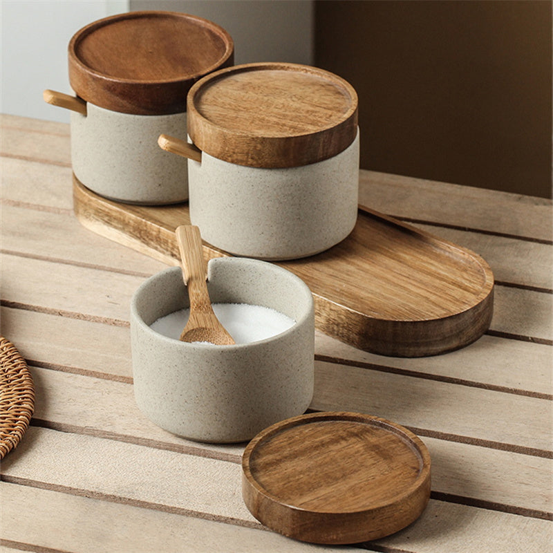 Japanisches Keramik-Gewürzschälchen-Set