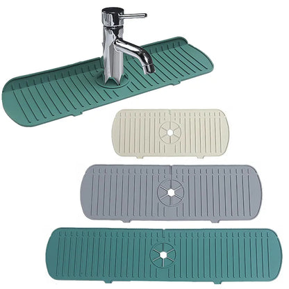 Silikon-Spritzschutzmatte für Wasserhahn mit Schwammhalter