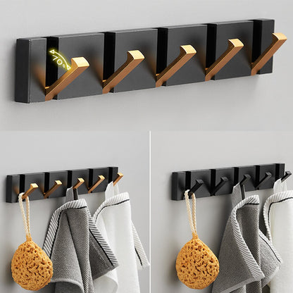 Faltbarer Wandhaken für Küche, Bad und Flur Schwarz-Gold