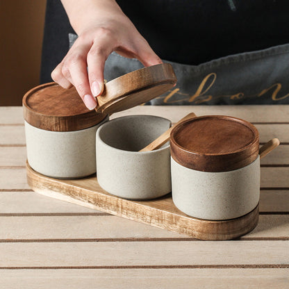 Japanisches Keramik-Gewürzschälchen-Set