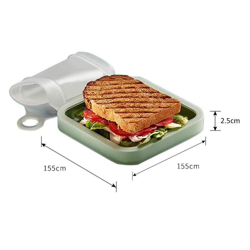 Faltbare Silikon-Lunchbox mit Sandwichfach