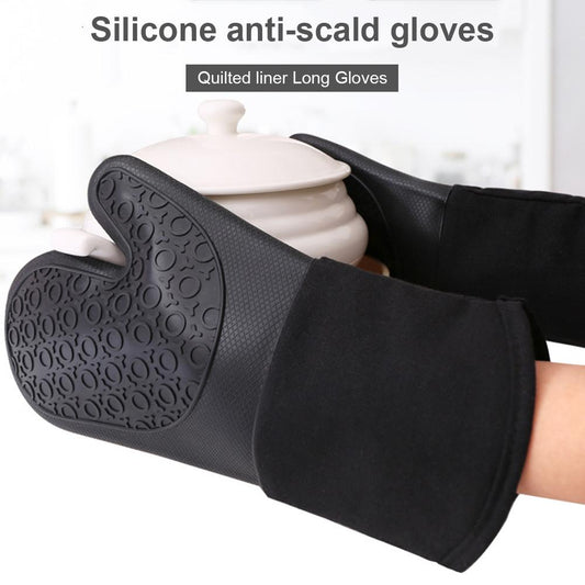 Hitzebeständiger Silikon-Ofenhandschuh mit langem Arm
