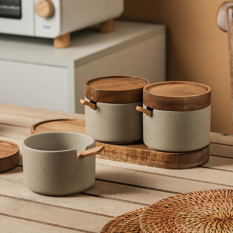 Japanisches Keramik-Gewürzschälchen-Set