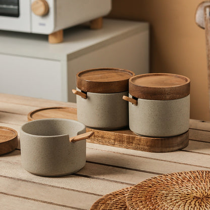 Japanisches Keramik-Gewürzschälchen-Set