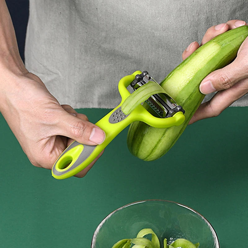 3-in-1 Rotations-Gemüsehobel mit Julienne-Funktion