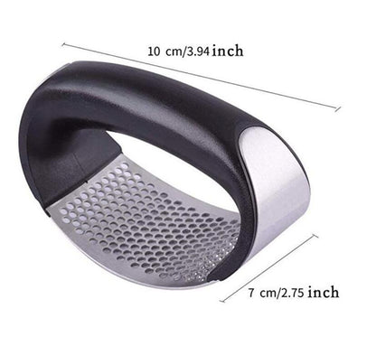 Edelstahl-Knoblauchpresse mit langem Griff