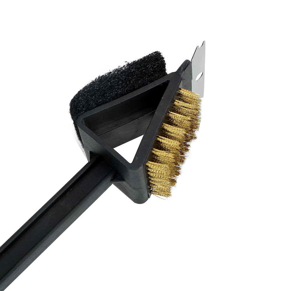3-in-1 Grillreinigungsbürste mit langem Griff