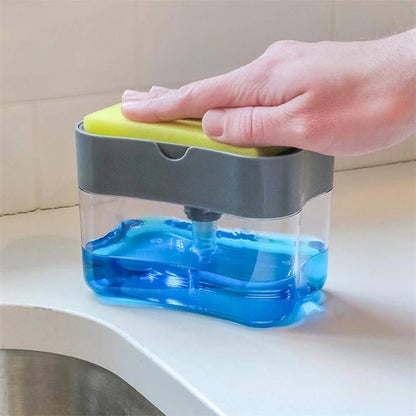 2-in-1 Seifenspender mit Schwammhalter