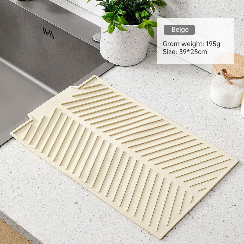 Silikon-Abtropfmatte für Spülbecken zuschneidbar und hitzebeständig