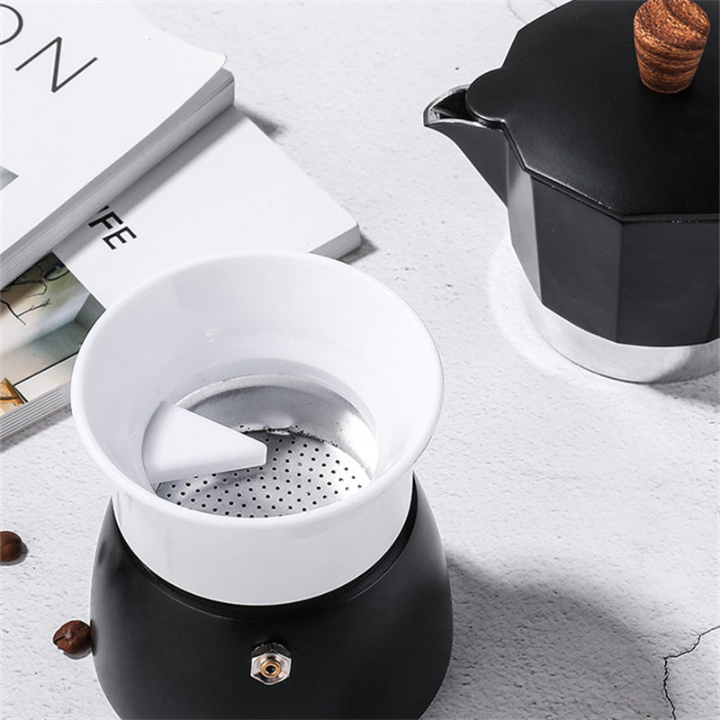 Espressokanne mit Pulverring-Spender