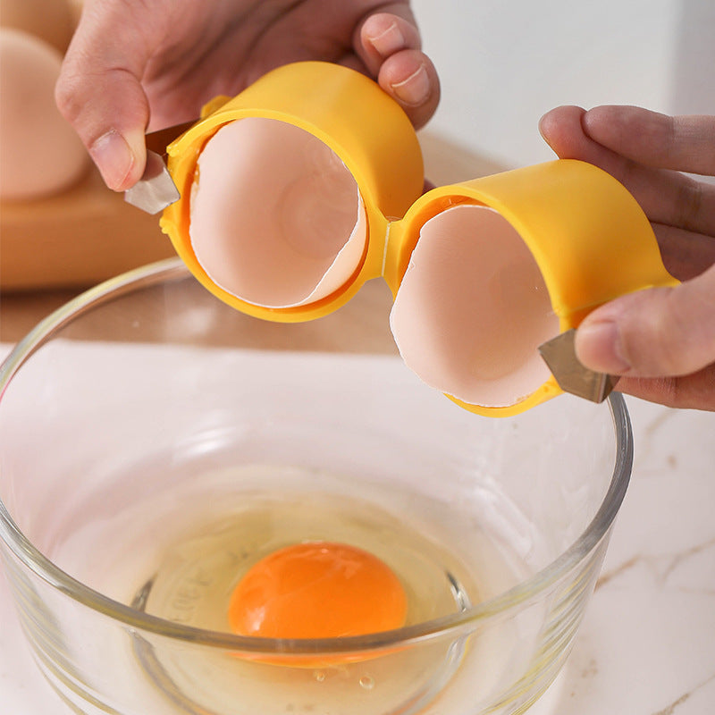 Kreativer Eieröffner mit integriertem Eierschneebesen