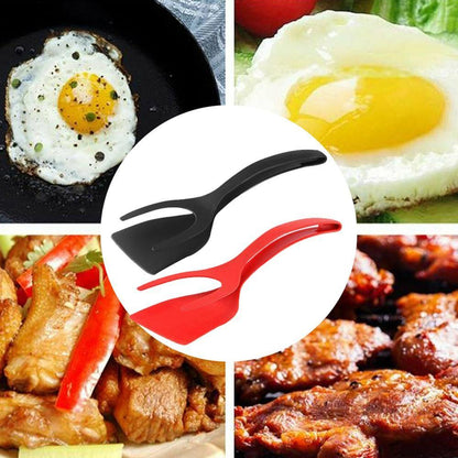 2-in-1 Greif- und Wendezange für Eier und Pfannkuchen