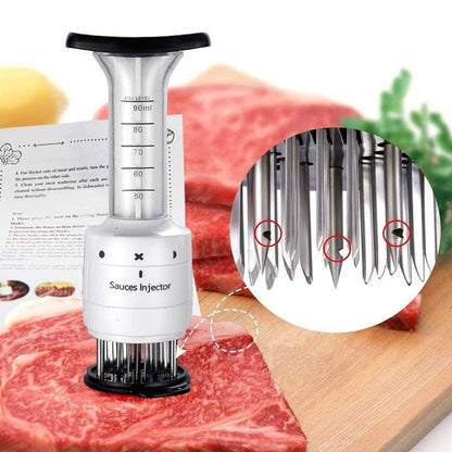 Fleischzartmacher-Spritze mit Injektionsnadeln