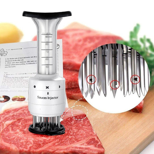 Fleischzartmacher-Spritze mit Injektionsnadeln