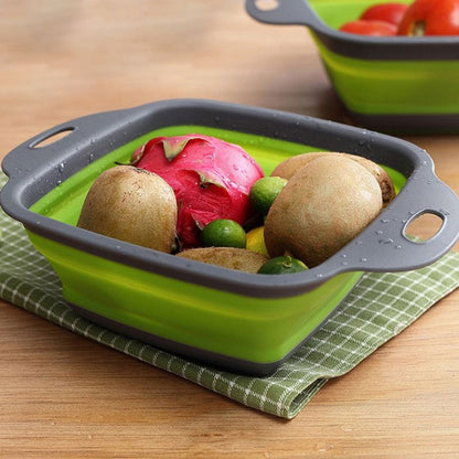 Faltbarer Silikon-Sieb-Korb für Obst und Gemüse