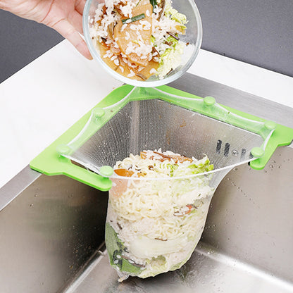 Dreieckiger Spülbecken-Siebkorb mit Saugnäpfen