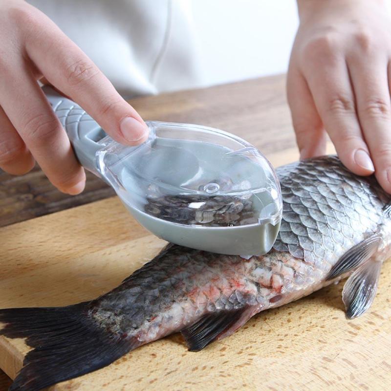 Fischschuppen-Entferner mit Bürste und Schaber