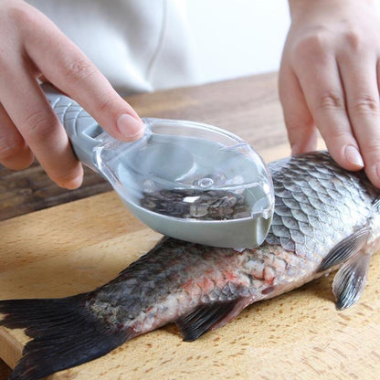 Fischschuppen-Entferner mit Bürste und Schaber