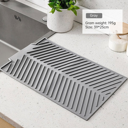 Silikon-Abtropfmatte für Spülbecken zuschneidbar und hitzebeständig