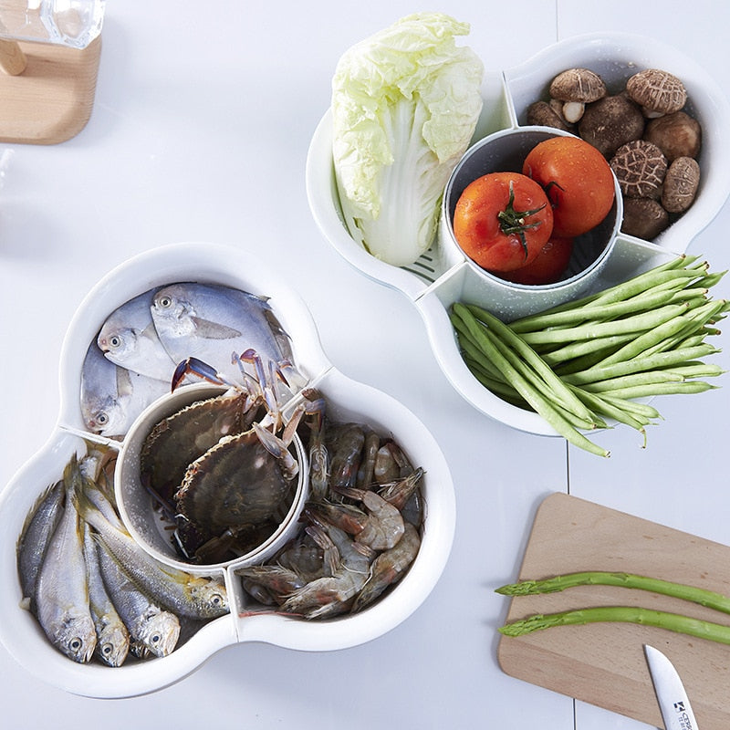 Abtropfsieb-Korb für Obst und Gemüse abnehmbar