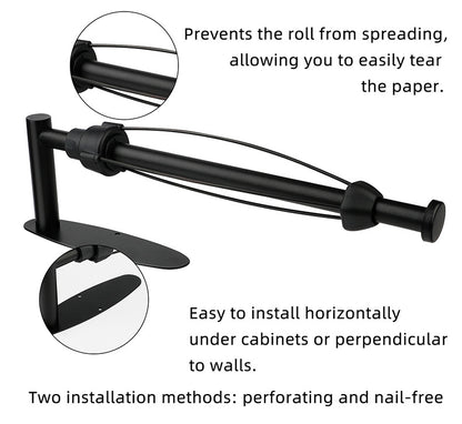 Wandmontierter Küchenrollenhalter aus Edelstahl ohne Bohren