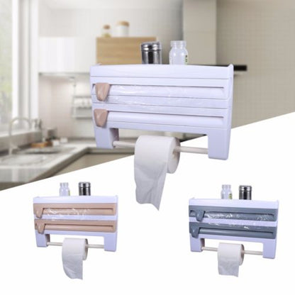 4-in-1 Wandhalterung für Küchenrollen und Frischhaltefolie